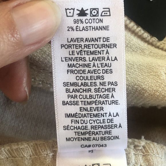 Jones New York Women's Skirt Tan Pocket Button Front Corduroy Size 6 - Picture 7 of 10